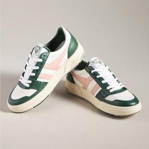 Gola Cream Green Pink Logo Challenge Vintage Sneakers 5